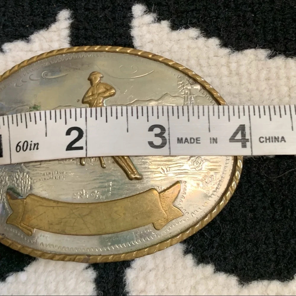 Tony Lama German Silver Ranch Cowboy Horse Riding Belt Buckle